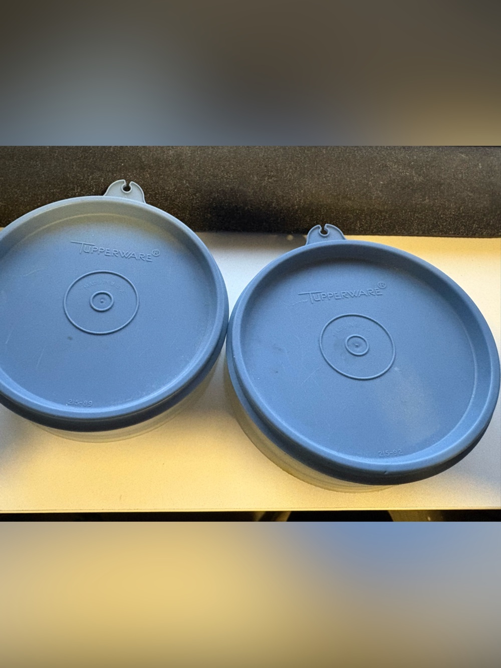 Tupperware Light Blue Silicone Round Lids - 2 Pack